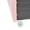 Queen Size Storage Bed Linen Upholstered Platform Bed With Two Drawers Pink Queen Pink Upholstered