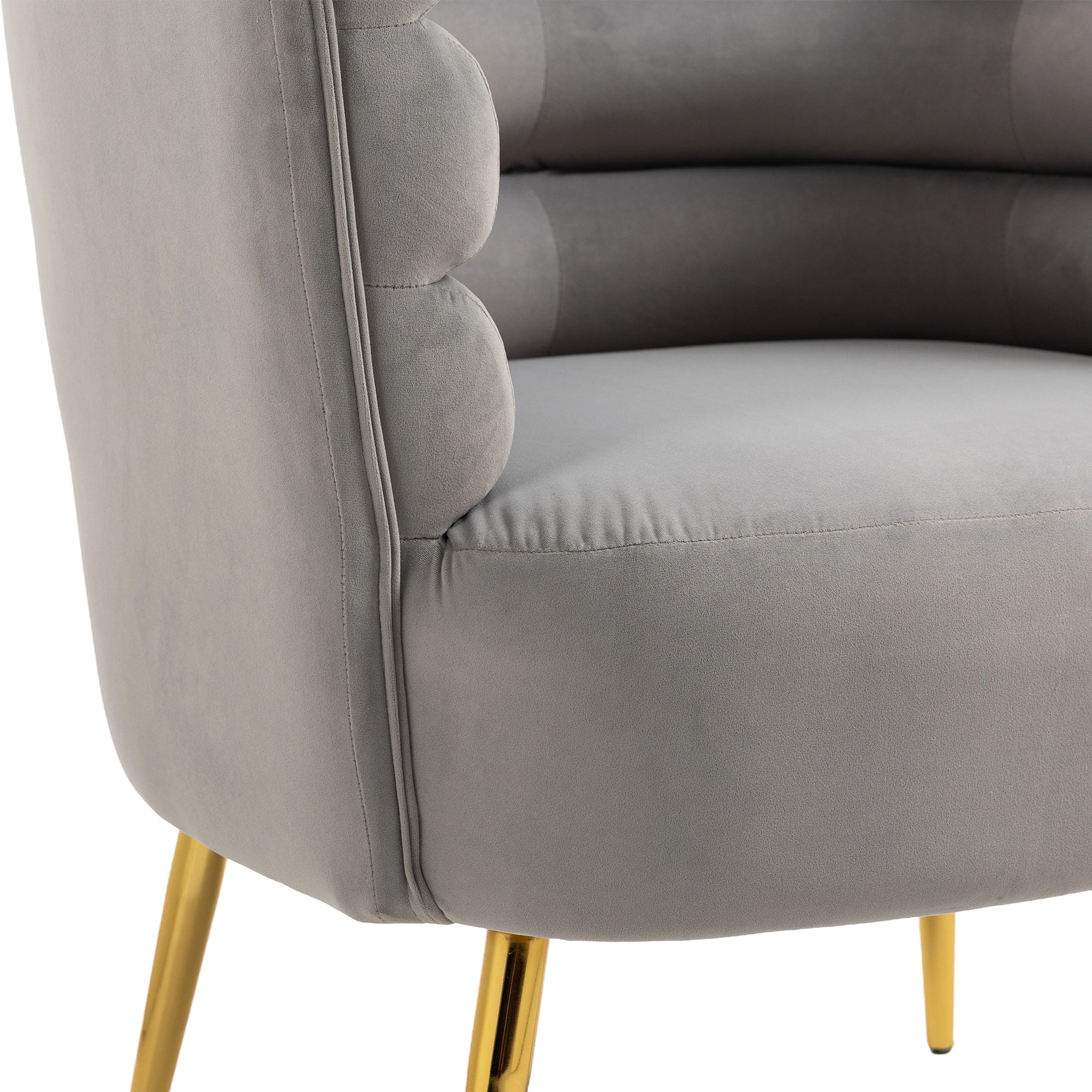COOLMORE Accent Chair ,leisure single chair with gray-velvet