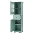 Tall Bathroom Cabinet, Freestanding Storage Cabinet With Drawer And Doors, Mdf Board, Acrylic Door, Adjustable Shelf, Green Green Mdf