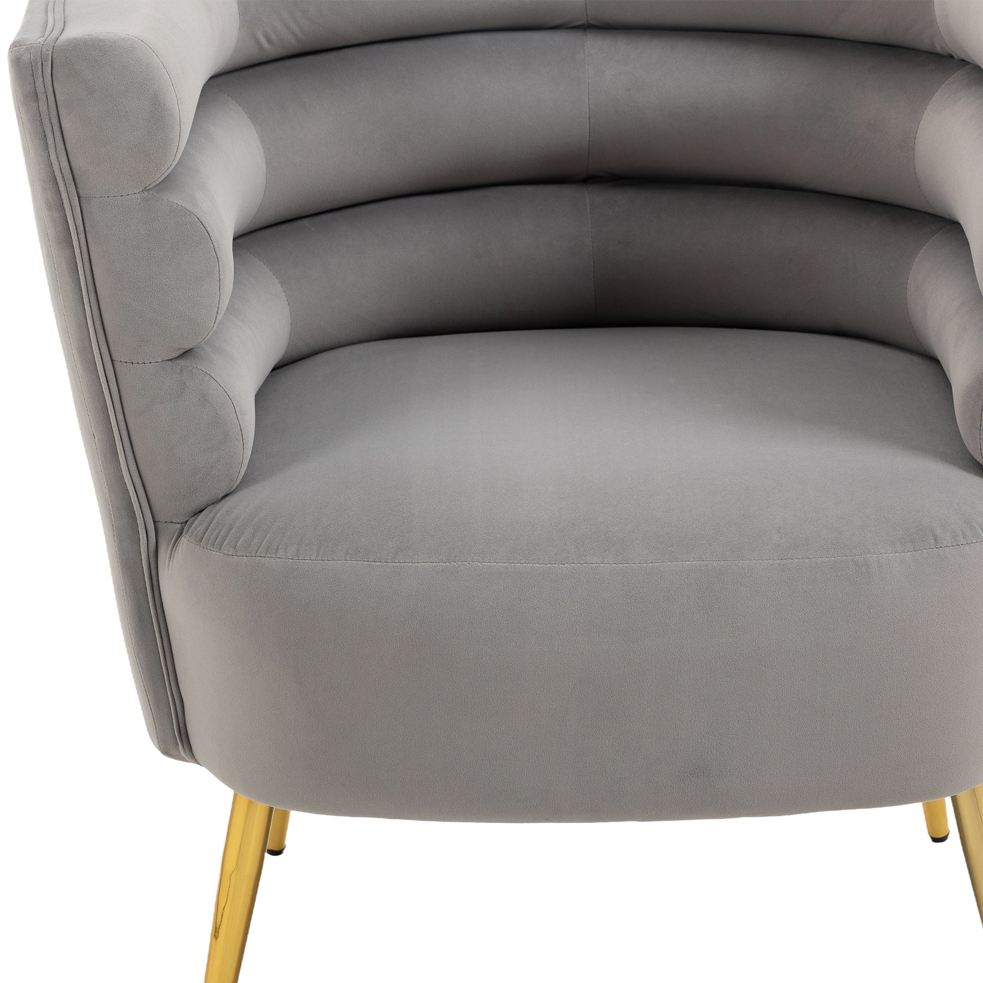 COOLMORE Accent Chair ,leisure single chair with gray-velvet