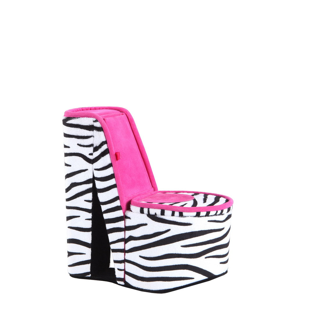 9" Tall Display Jewelry Box With Hidden Storage, High Heel Shoe Design, Zebra Print Multicolor Pu