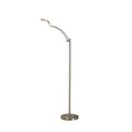 54 Inch Long Tinsley Silver Integrated Led Task Floor Lamp Silver Metal