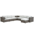 Weather Resistant Sectional Stain And Fade Resistant, Removable Cushions Outdoor Comfort, Indoor Looks Gray Foam Polyester