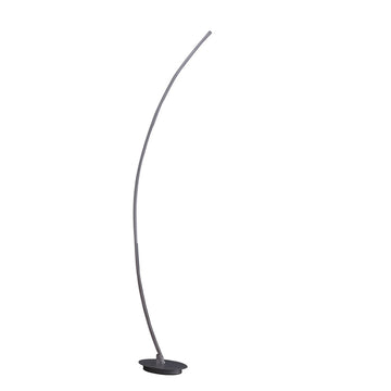 62.25 Inch Bradie Brushed Nickel Led Arc Tube Floor Lamp Silver Metal