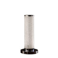 13 Inch Led Illuminari White Crystal Sand Rocks Column Table Lamp White Steel