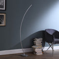 62.25 Inch Bradie Brushed Nickel Led Arc Tube Floor Lamp Silver Metal