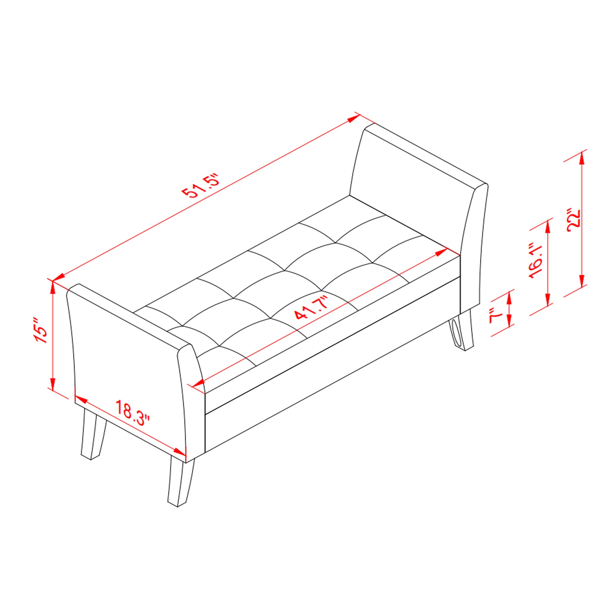 51.5" Bed Bench With Storage Beige Velvet Beige Foam Velvet