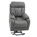 Lift Chair Recliner For Elderly Power Remote Control Recliner Sofa Relax Soft Chair Anti Skid Australia Cashmere Fabric Furniture Living Room Dark Gray Light Brown Wood Primary Living Space Heavy