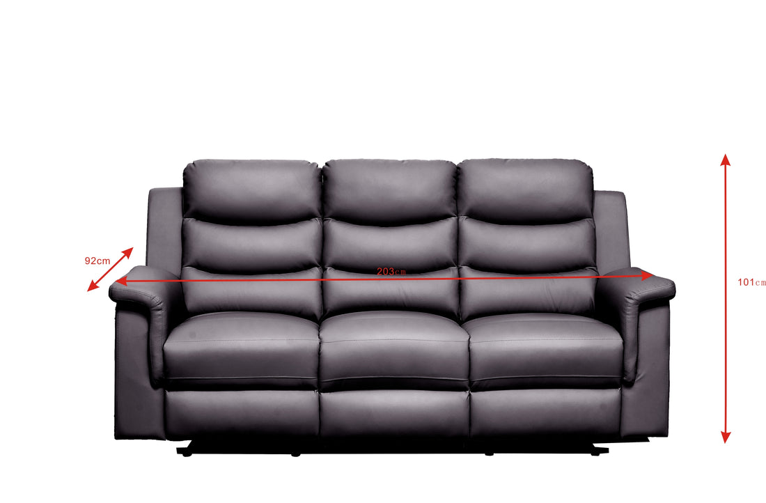 Reclining Sofa With Middle Console Slipcover, Stretch 3 Seat Reclining Sofa Covers Black, 3 Seat Recliner Cover With Console Black Faux Leather Black Pu