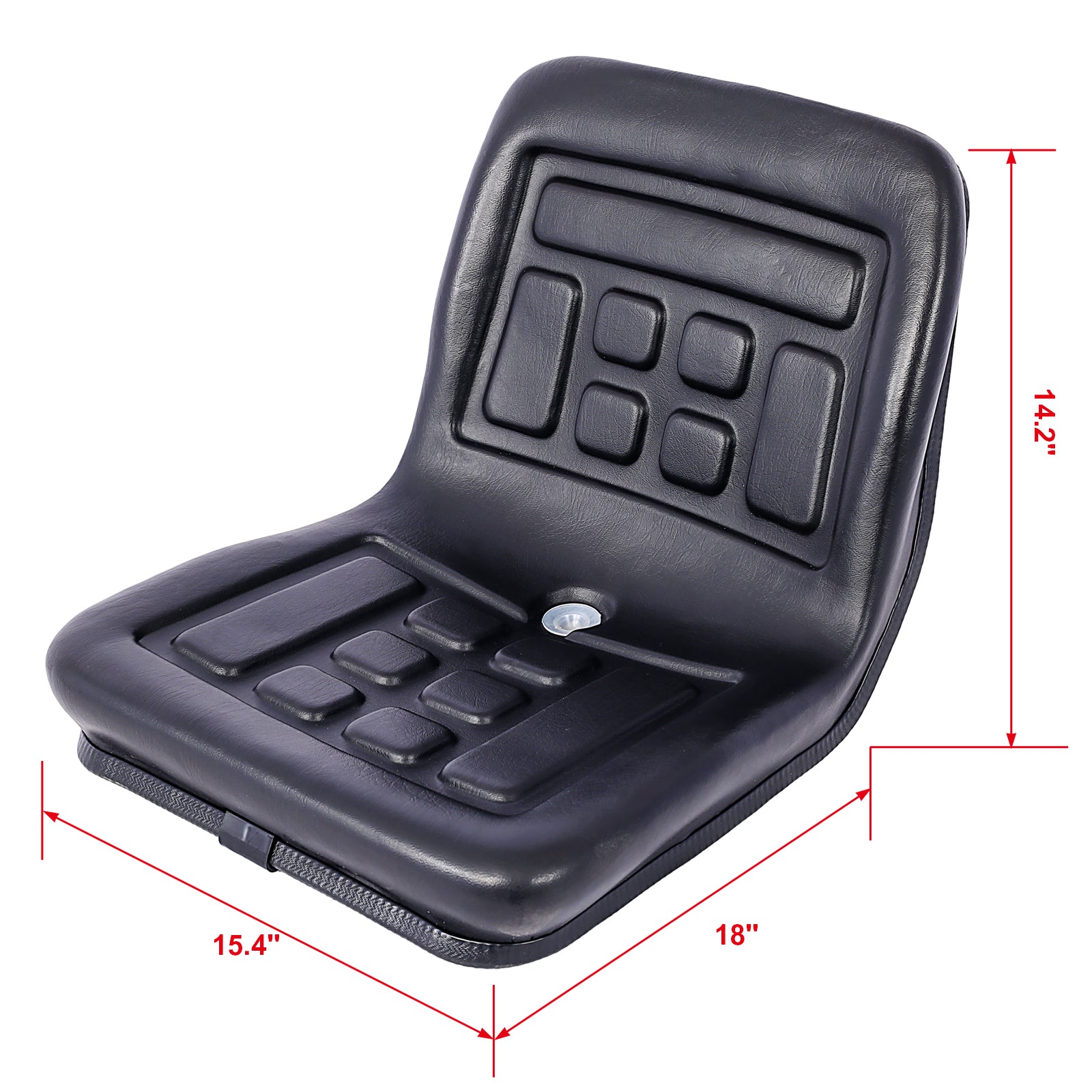 Universal Tractor Seat With A Drain Hole Replacement Seat Thickly Padded Seat Durable And Water Resistant Horizontally Adjustable Black Black Steel