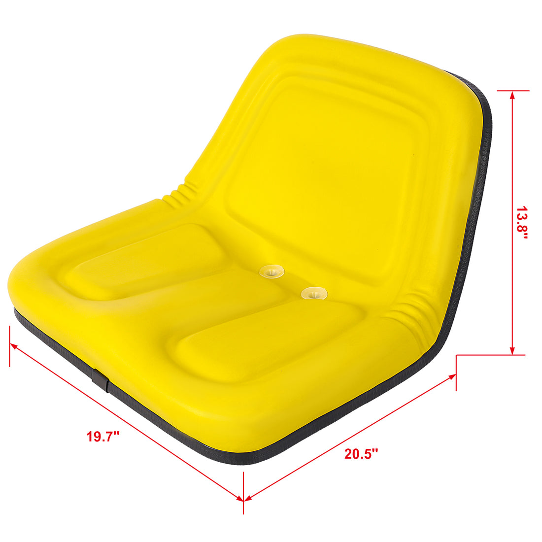 Deluxe Mower Tractor Seat Compatible With John Deere, Kubota, Allis Chalmers, Bobcat, Case Ih, Ford Holland, White, Oliver, Mpl, Moline, Massey Ferguson High Back ,With Slide Yellow Yellow Steel