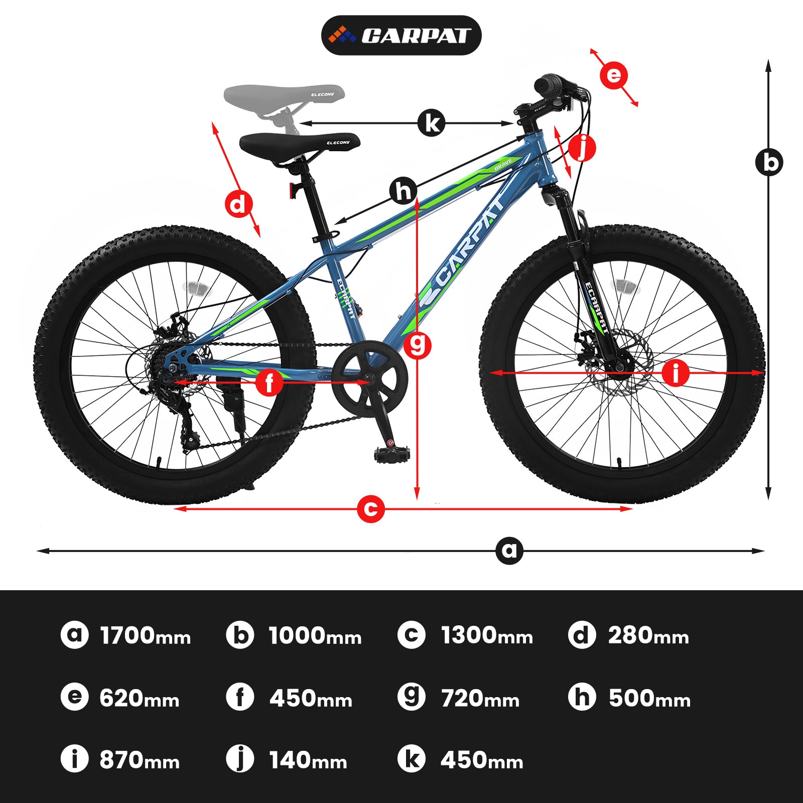 S24109 24 Inch Fat Tire Bike Adult Youth Full Shimano 7 Speeds Mountain Bike, Dual Disc Brake, High Carbon Steel Frame, Front Suspension, Mountain Trail Bike, Urban Commuter City Bicycle Cycling Green Without Anti Slip Garden & Outdoor American