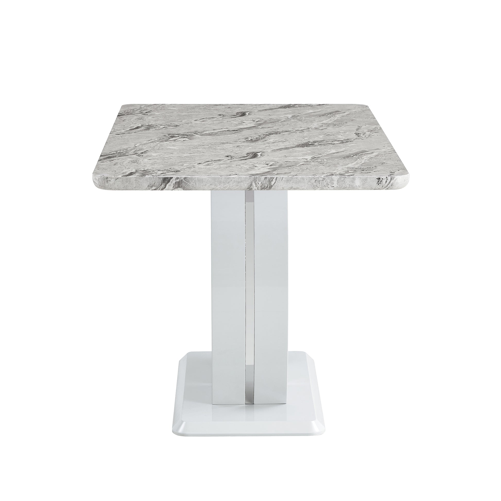 Modern Simple And Luxurious Grey Imitation Marble Grain Dining Table Rectangular Office Table.Computer Table.Game Desk .Desk.For Dining Room, Living Room, Terrace, Kitchen .63''X 37'' X 36'' Bt 1280 Grey Mdf