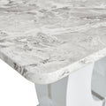 Modern Simple And Luxurious Grey Imitation Marble Grain Dining Table Rectangular Office Table.Computer Table.Game Desk .Desk.For Dining Room, Living Room, Terrace, Kitchen .63''X 37'' X 36'' Bt 1280 Grey Mdf