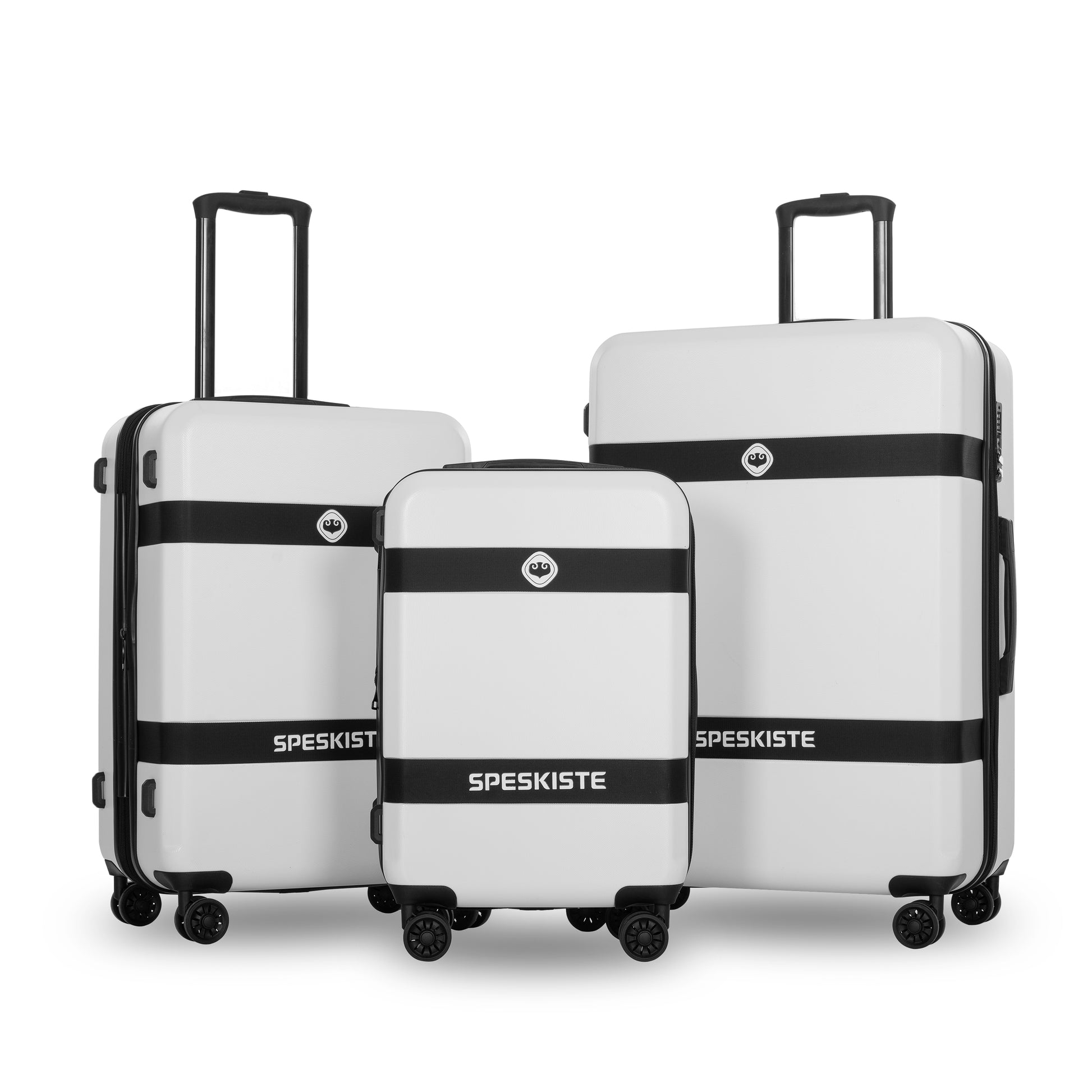 Luggage Sets Model Expandable Abs Pc 3 Piece Sets With Spinner Wheels Lightweight Tsa Lock 20 24 28 , White White Abs Pc