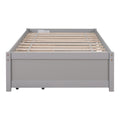Twin Bed With 2 Drawers, Solid Wood, No Box Spring Needed ,Grey Old Sku:W50422208 Twin Grey Pine