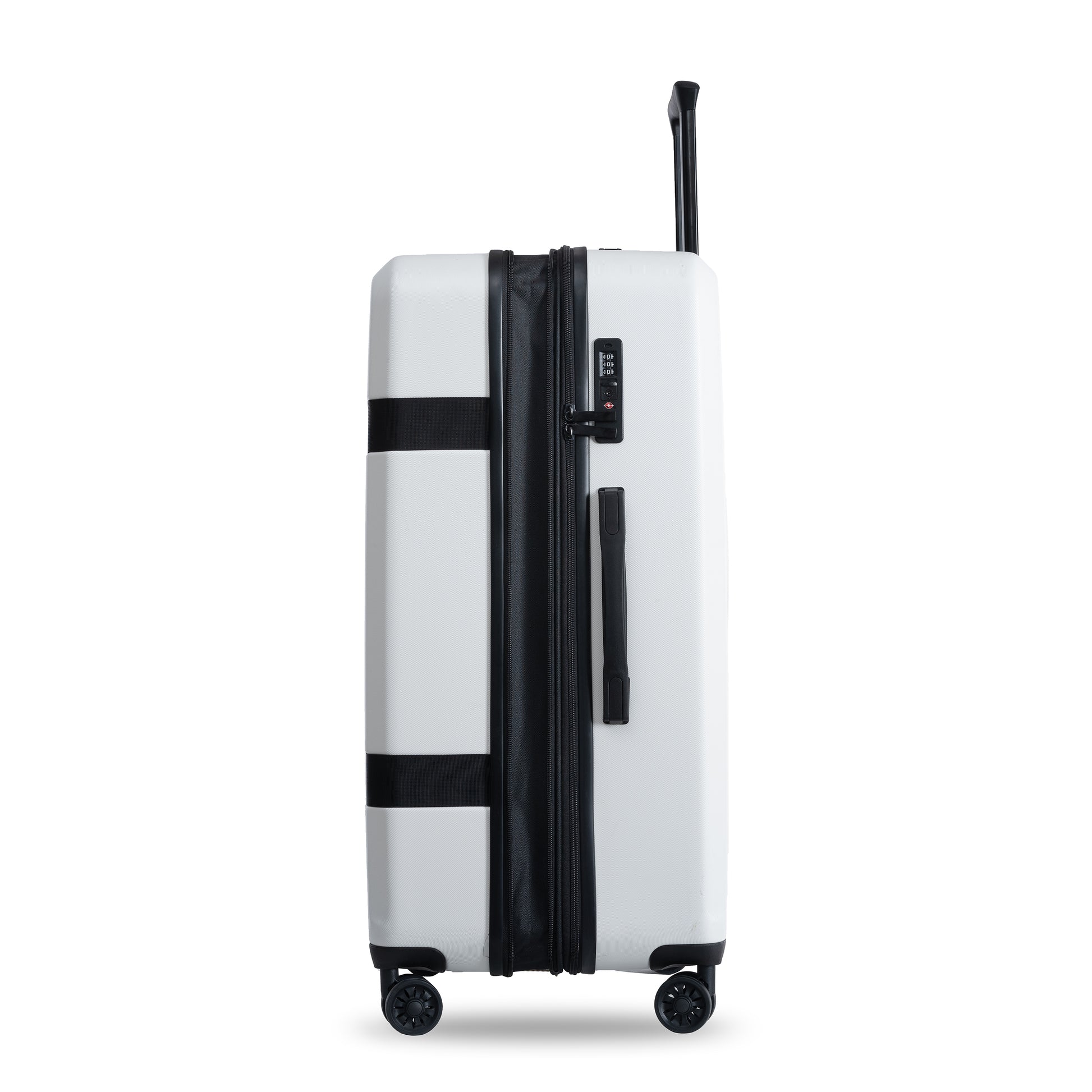 Luggage Sets Model Expandable Abs Pc 3 Piece Sets With Spinner Wheels Lightweight Tsa Lock 20 24 28 , White White Abs Pc