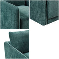 Upholstered 360 Degree Swivel Chair Green Polyester