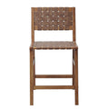 Faux Leather Woven Counter Stool 24