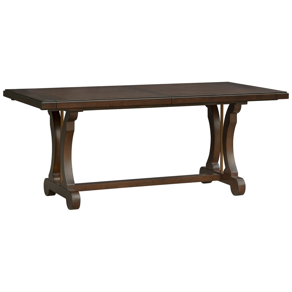 Rectangle Extension Dining Table Brown Wood