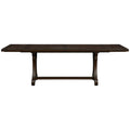 Rectangle Extension Dining Table Brown Wood