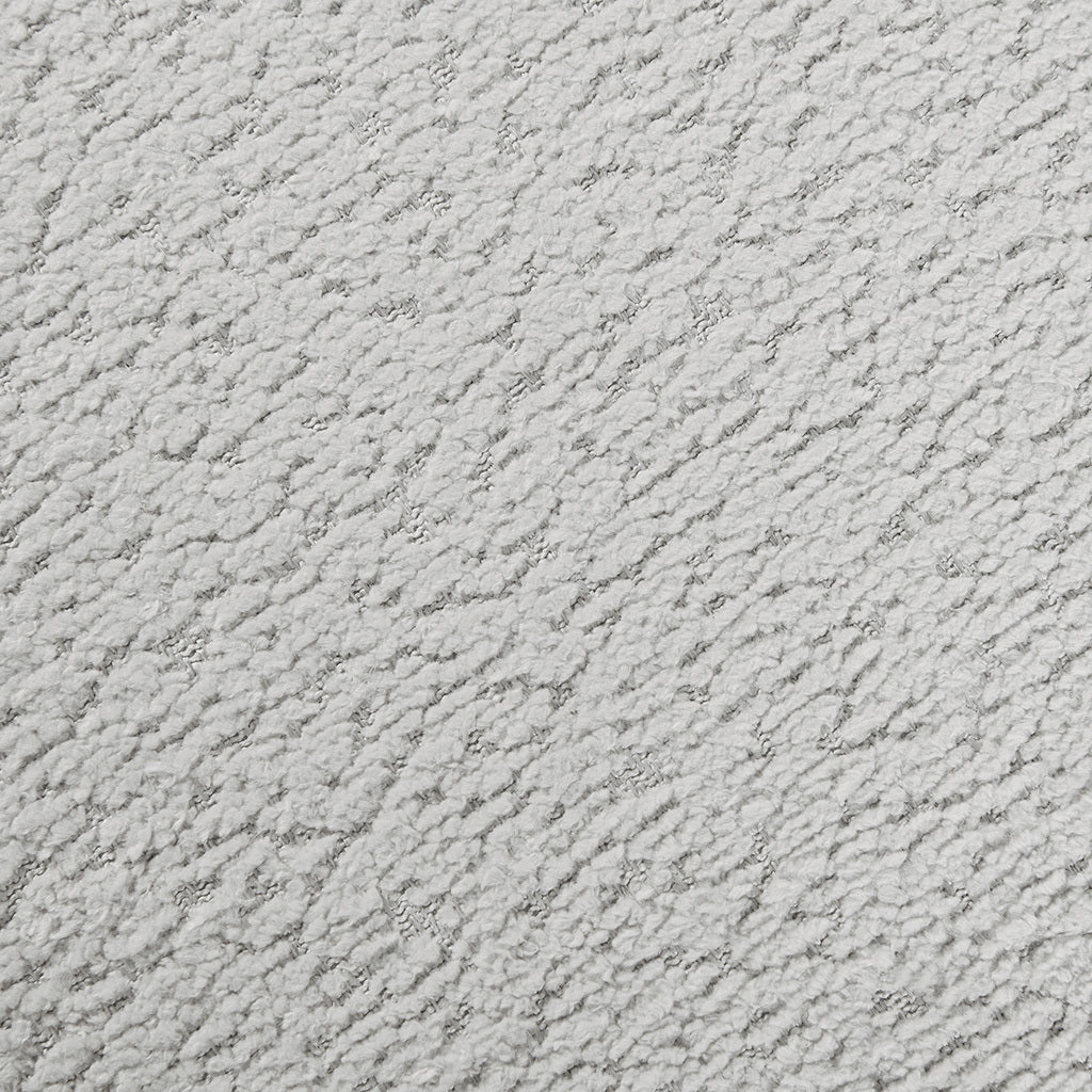 Upholstered Round Cocktail Ottoman With Metal Base 34" Dia Grey Polyester