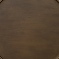 Pedestal Accent Table Bronze Wood