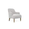 Upholstered Accent Chair Light Grey Polyester