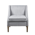 Upholstered Accent Chair Light Gray Polyester