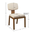 Armless Upholstered Dining Chair Set Of 2 Tan Polyester