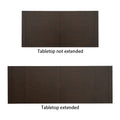 Rectangle Extension Dining Table Brown Wood