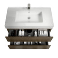 U Wall For Bathroom Vanity Drawer Fitting Around The Plumbing Dark Grey Abs