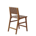 Faux Leather Woven Counter Stool 24