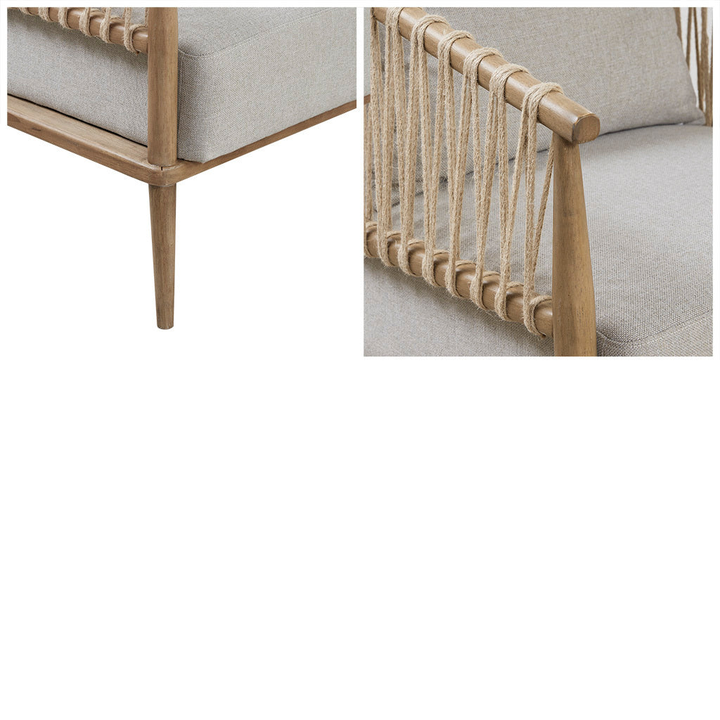 Accent Arm Chair Natural Wood