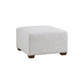 Modular Ottoman Ivory Polyester