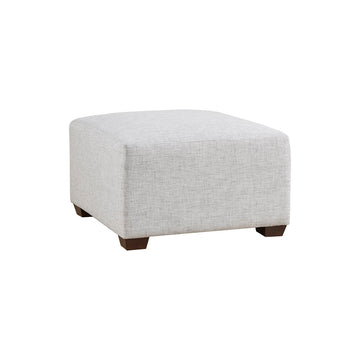 Modular Ottoman Ivory Polyester