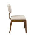 Armless Upholstered Dining Chair Set Of 2 Tan Polyester