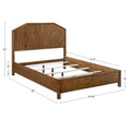 Wood Queen Bed Brown Wood