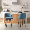 Upholstered 360 Degree Swivel Counter Stool 26