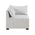 Modular Corner Chair Ivory Polyester