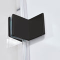 56 60 in. W x 76 in. H Sliding Frameless Shower Door matte black-stainless steel