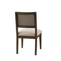 Armless Dining Chair Set Of 2 Brown Polyester