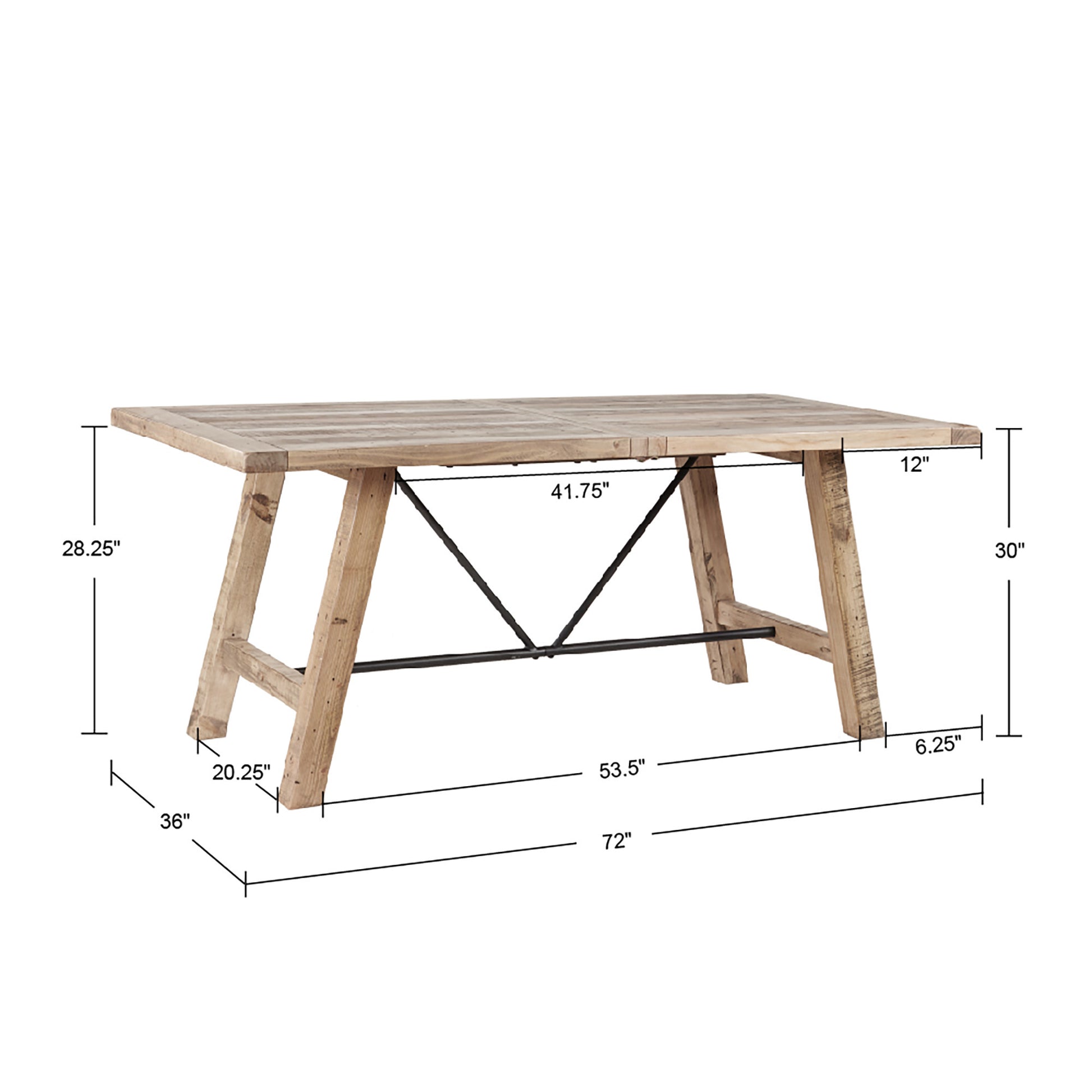 Sonoma 4 Piece Dining Set Natural Wood