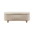 Boucle Flip Top Storage Bench Taupe Polyester