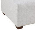 Modular Ottoman Ivory Polyester