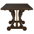 Rectangle Extension Dining Table Brown Wood