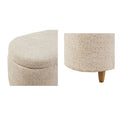 Boucle Flip Top Storage Bench Taupe Polyester