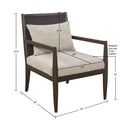 Handcrafted Seagrass Back Armchair With Removable Seat Cushion And Back Pillow Brown Polyester