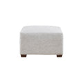 Modular Ottoman Ivory Polyester