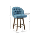 Upholstered 360 Degree Swivel Counter Stool 26